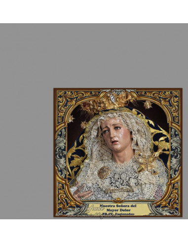 Precioso azulejo de Nuestra Señora del Mayor Dolor de Málaga. Solo en nuestra tienda cofrade.