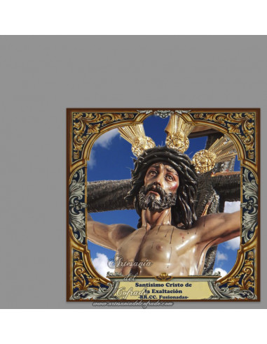 Precioso azulejo del Santísimo Cristo de la Exaltación de Málaga. Solo en nuestra tienda cofrade.