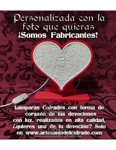 Lampara corazón personalizada con fotografía que quieras que se ilumina.