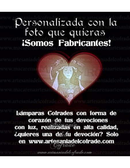 Lampara corazón personalizada con fotografía que quieras que se ilumina.