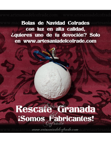 En venta bola Navidad en Litofania 3d de Jesús del Rescate de Granada solo en nuestra tienda cofrade