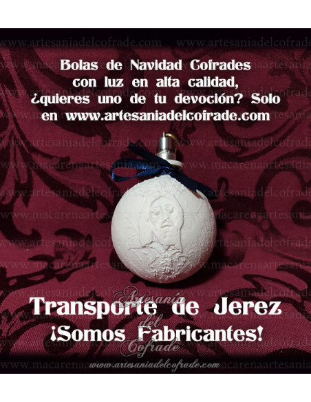 En venta bola Navidad en Litofania 3d de Jesús del Consuelo de Jerez solo en nuestra tienda cofrade