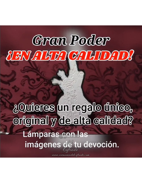 En venta esta Lampara con silueta del cristo del Gran Poder de Sevilla. Solo en venta en nuestra tienda cofrade.