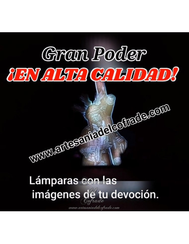 En venta esta Lampara con silueta del cristo del Gran Poder de Sevilla. Solo en venta en nuestra tienda cofrade.