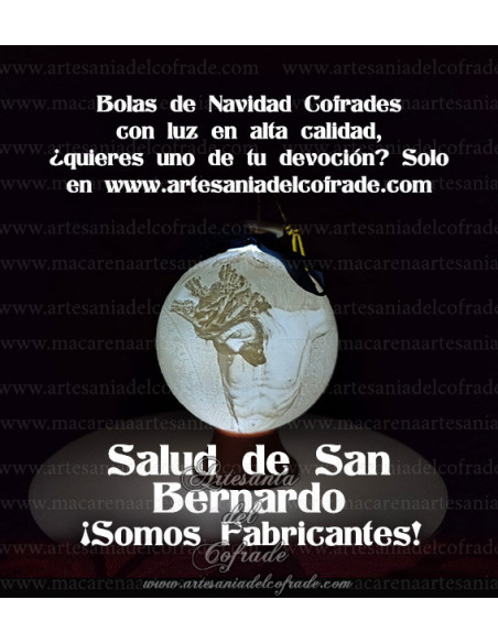 En venta bola Navidad en Litofania 3d con el cristo de la Salud (San Bernardo) solo en nuestra tienda cofrade