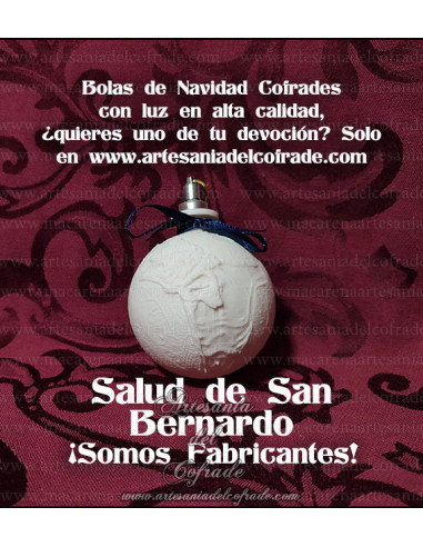 En venta bola Navidad en Litofania 3d con el cristo de la Salud (San Bernardo) solo en nuestra tienda cofrade