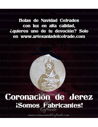 En venta bola Navidad en Litofania 3d de Coronación de Espinas de Jerez solo en nuestra tienda cofrade