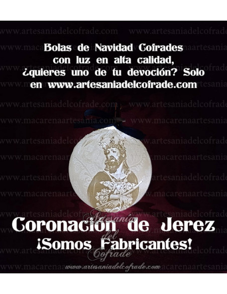 En venta bola Navidad en Litofania 3d de Coronación de Espinas de Jerez solo en nuestra tienda cofrade