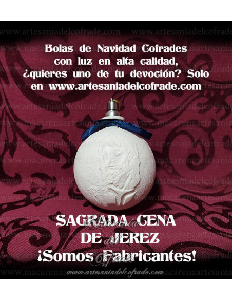 En venta bola Navidad en Litofania 3d de Jesús de la Sagrada Cena de Jerez solo en nuestra tienda cofrade