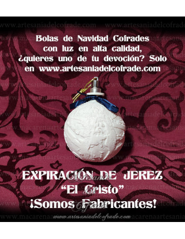 En venta bola Navidad en Litofania 3d del Cristo de la Expiración de Jerez solo en nuestra tienda cofrade