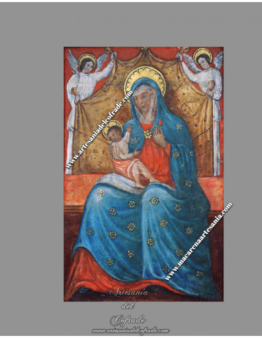 Azulejo rectangular de la Virgen de Gracia de...
