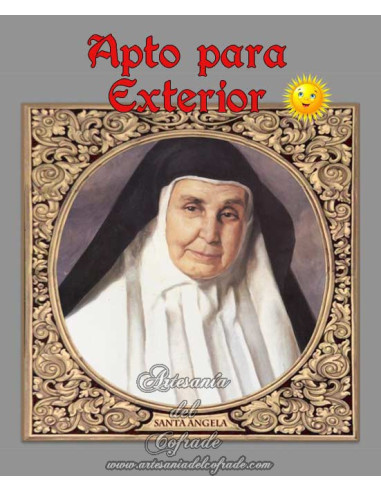 Azulejo para exterior de Santa Ángela de la Cruz con Greca - Cerámica Resistente al Sol