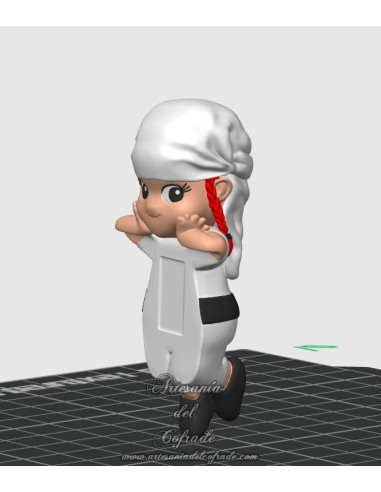 Sony Costalerita con trenza pelirroja de la versión cofrade de costaleras de los Sonny Angels