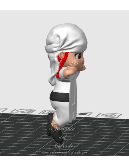 Sony Costalerita con trenza pelirroja de la versión cofrade de costaleras de los Sonny Angels