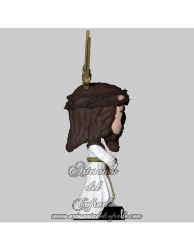 Cabezón Cofrade de Jesús Cautivo de Málaga, impreso en 3D y pintado a mano con gran detalle.
