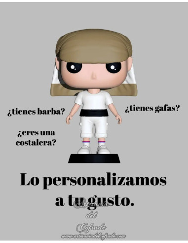 Figura 3D personalizada del costalero, creada con rasgos y detalles únicos.