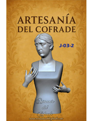 Virgen Dolorosa J-03-2 pintada a mano e impresa en 3D – Artesanía del Cofrade