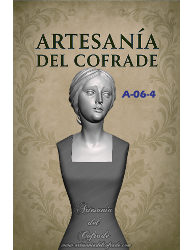 Virgen Dolorosa A-06-4 para vestir, con mirada elevada. Impresa en 3D y pintada a mano – Artesanía del Cofrade