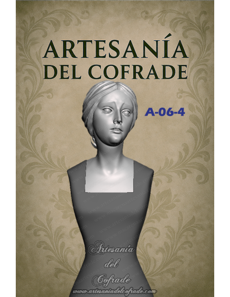 Virgen Dolorosa A-06-4 para vestir, con mirada elevada. Impresa en 3D y pintada a mano – Artesanía del Cofrade