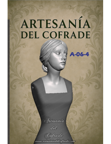Virgen Dolorosa A-06-4 para vestir, con mirada elevada. Impresa en 3D y pintada a mano – Artesanía del Cofrade