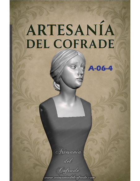 Virgen Dolorosa A-06-4 para vestir, con mirada elevada. Impresa en 3D y pintada a mano – Artesanía del Cofrade