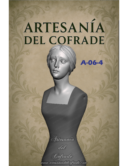 Virgen Dolorosa A-06-4 para vestir, con mirada elevada. Impresa en 3D y pintada a mano – Artesanía del Cofrade