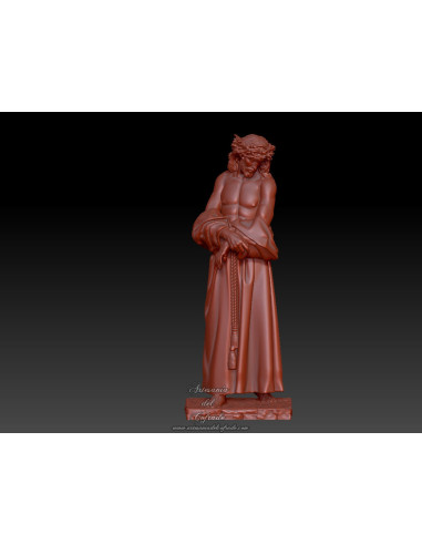 Figura 3D Ecce Homo Puerto Real impresa en resina gris