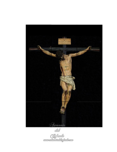 Retablo cerámico del Cristo de la Fundación. Mosaico de 12 azulejos.