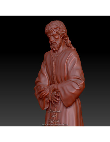 Figura 3D de Jesús Cautivo de Santa Genoveva de Sevilla en resina profesional