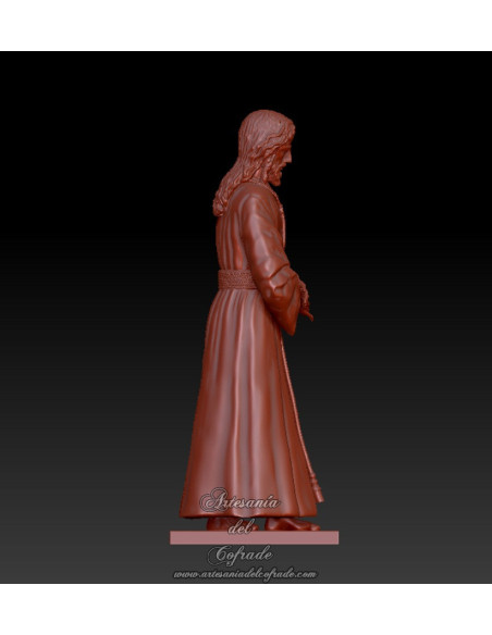 Vista lateral de la figura del Cautivo de Santa Genoveva