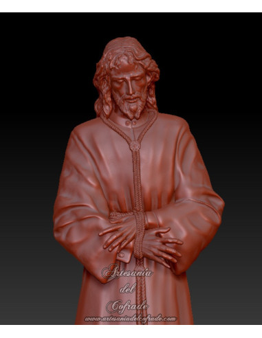 Detalle del rostro de la figura del Cautivo del Tiro de Línea.