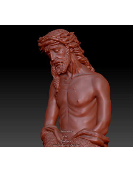 Vista lateral de la figura 3D del Señor de la Presentación al Pueblo