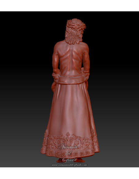 Vista trasera de la figura 3D del Señor de la Presentación al Pueblo