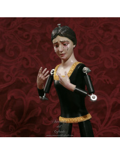 Virgen de Vestir 55 cm Mod. W06F frontal. Imagen religiosa artesanal en resina policromada. 2