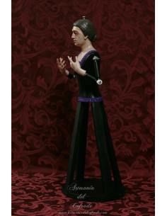 Virgen de vestir 50 cm tres cuartos, lágrimas de cristal artesanales 2