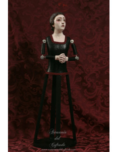 Virgen de vestir 75 cm Mod. W02B – detalle del rostro policromado 2