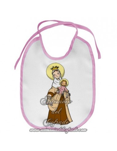 Babero con la Virgen del Carmen