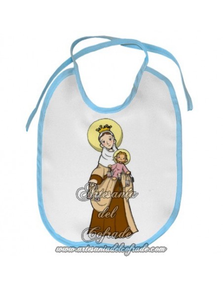 Babero con la Virgen del Carmen