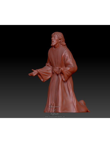 Miniatura cofrade 3D Monte-Sión Sevilla lista para pintar y modelismo