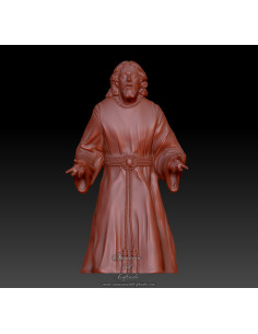 Figura 3D del Cristo de la Oración en el Huerto de Monte-Sión en resina HD
