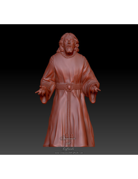 Figura 3D del Cristo de la Oración en el Huerto de Monte-Sión en resina HD