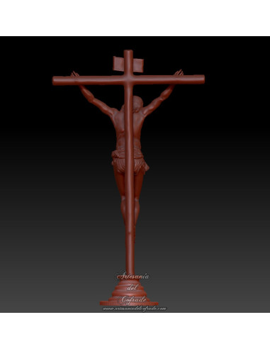 Cristo de la Buena Muerte de Málaga con cruz para miniatura cofrade