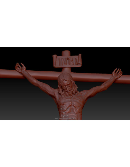 Figura 3D del Cristo de la Buena Muerte de Málaga para modelismo cofrade