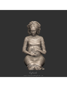 Virgen embarazada en miniatura 3D para pintar