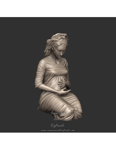 Imagen de Virgen embarazada decorativa en miniatura