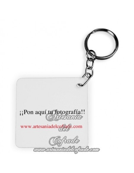  Llavero Cuadrado personalizado con su fotografía