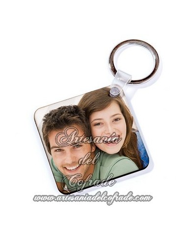  Llavero Cuadrado personalizado con su fotografía