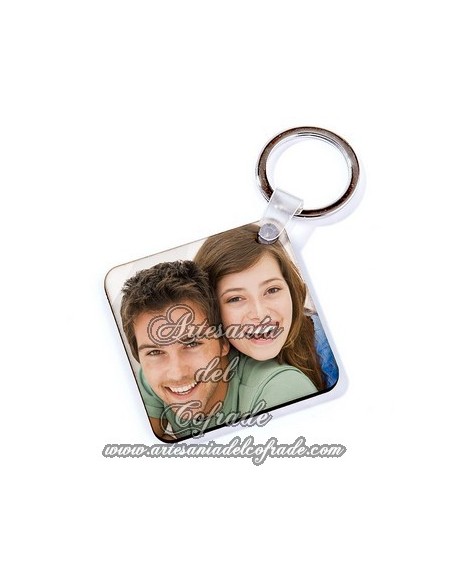  Llavero Cuadrado personalizado con su fotografía