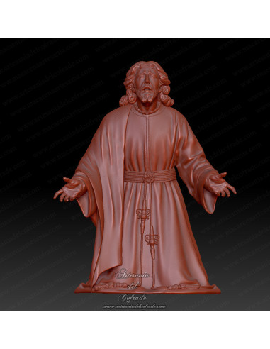Figura 3D para pintar inspirada en el Cristo de Montesión con mantolín