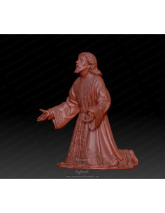 Figura de modelismo cofrade inspirada en el Cristo de Montesión de Sevilla